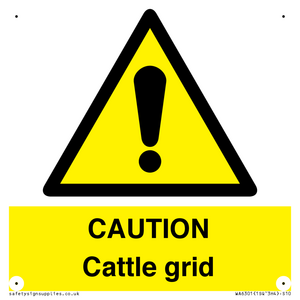 CAUTION Cattle grid